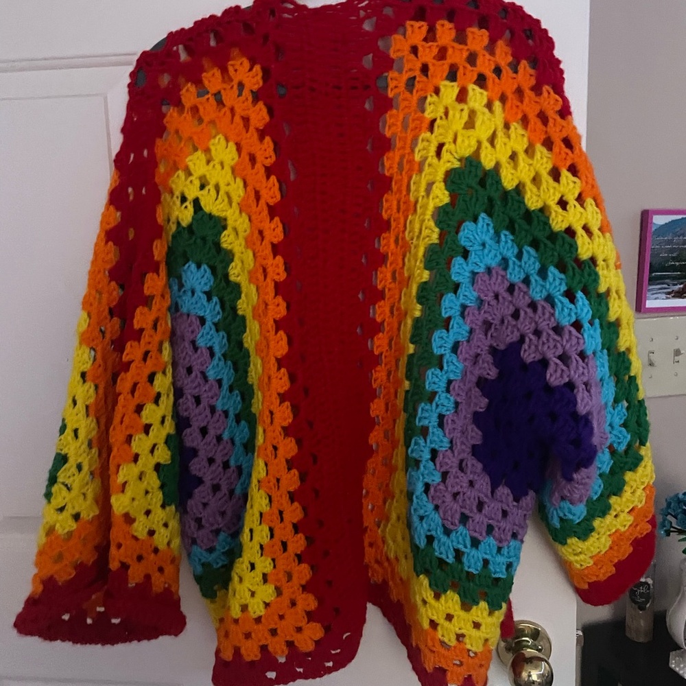 RAINBOW CARDIGAN🌈✨🪩 - Picture 2 of 2